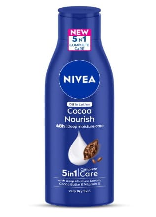 Nivea Cocoa Nourish body lotion bottle