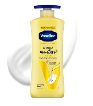 Vaseline deep moisture lotion bottle